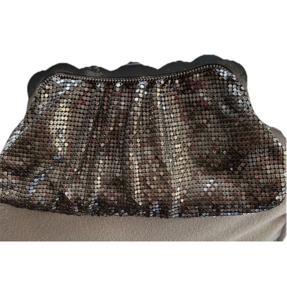 Antique Whiting and Davis Silver Mesh Evening Bag Kisslock Clutch Vintage 1920s - Picture 2 of 4